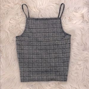 AE Plaid Cropped Tank